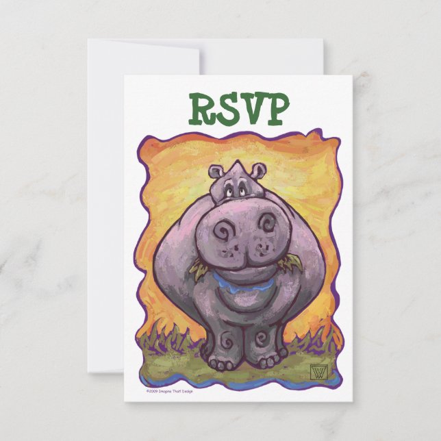 Hippopotamus Party Centre RSVP (Front)