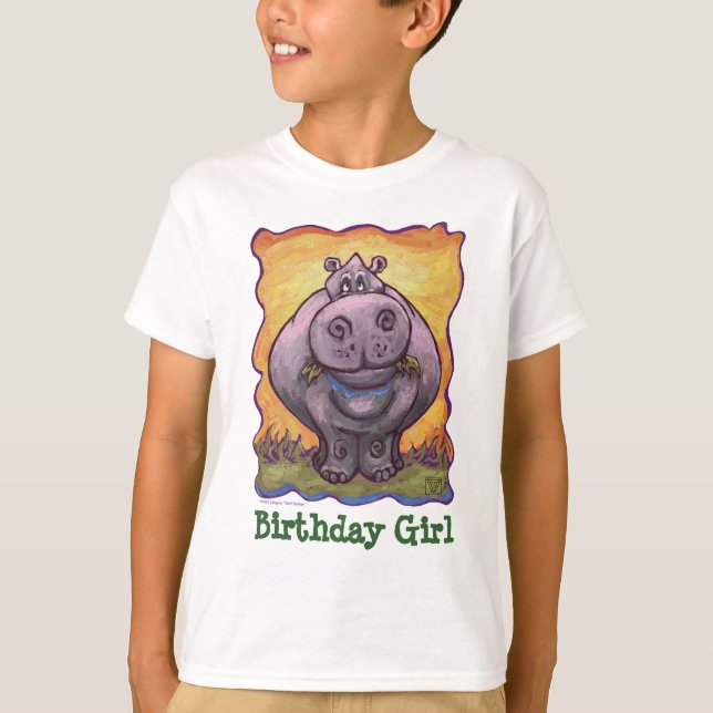 Hippopotamus Party Centre T-Shirt (Front)