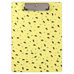 Hippopotamus pattern clipboard