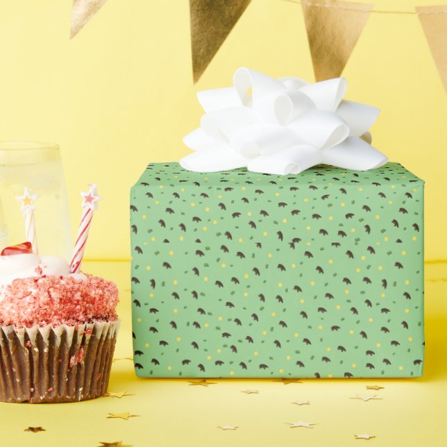Hippopotamus pattern wrapping paper (Birthday Party)