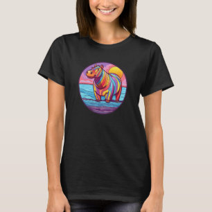 Hippopotamus Pop Vintage Cute Hippo Safari Animal  T-Shirt