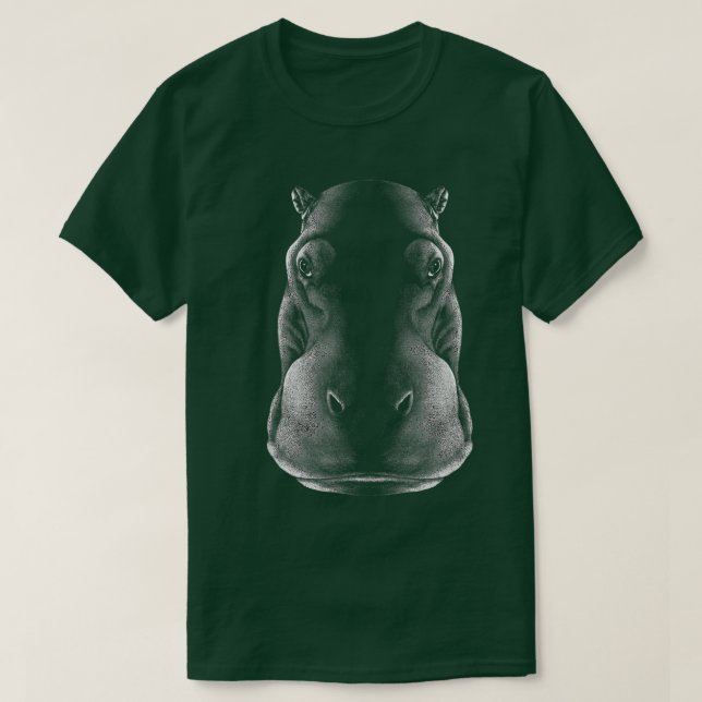 Hippopotamus Realistic Hippo Horse Animal Wildlife T-Shirt (Design Front)