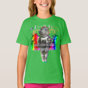 Hippopotamus Space Astronaut T-Shirt