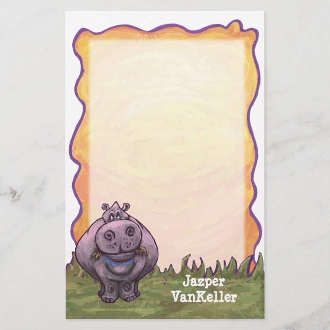 Hippopotamus Stationery (Front)