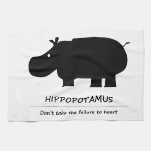 Hippopotamus Tea Towel