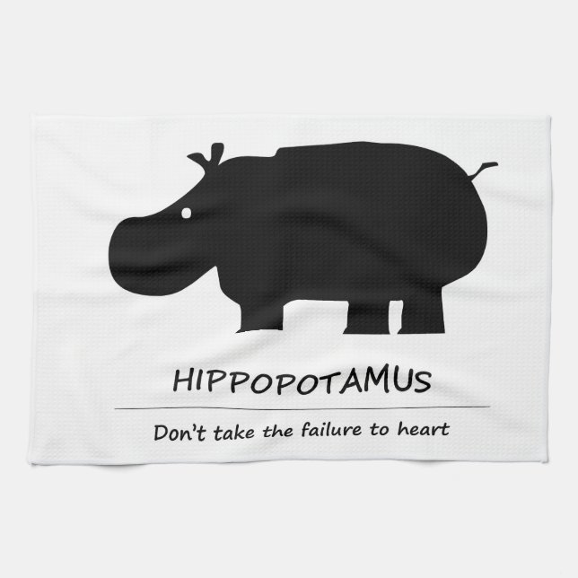 Hippopotamus Tea Towel (Horizontal)