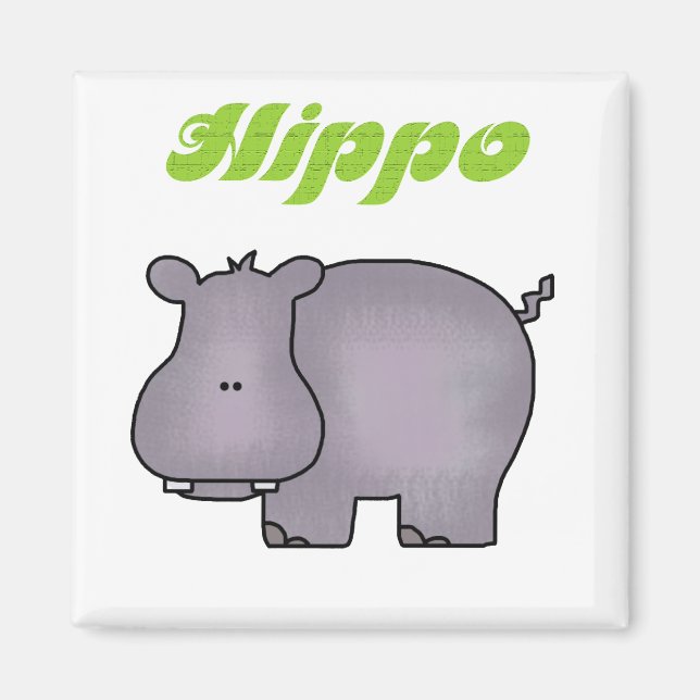 Hippopotamus Tshirts and Gifts Magnet (Front)