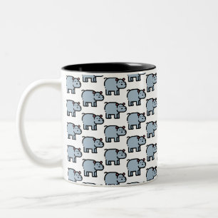 Hippopotamus Two-Tone Coffee Mug