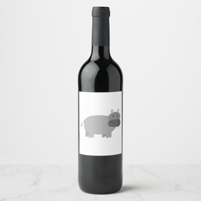 Hippopotamus Wine Label (Front)