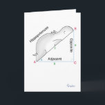HIPPOPOTENUSE card by Sandra Boynton<br><div class="desc">A geometrical model of a right triangle,  showing the Opposite,  Adjacent,  and…wait. WHAT?</div>