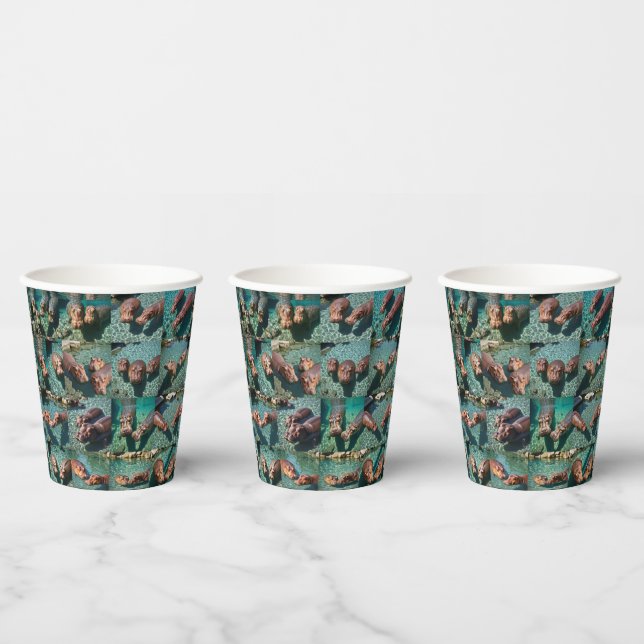 Hippos at Play: A Pond Paradise Paper Cups (Multi)