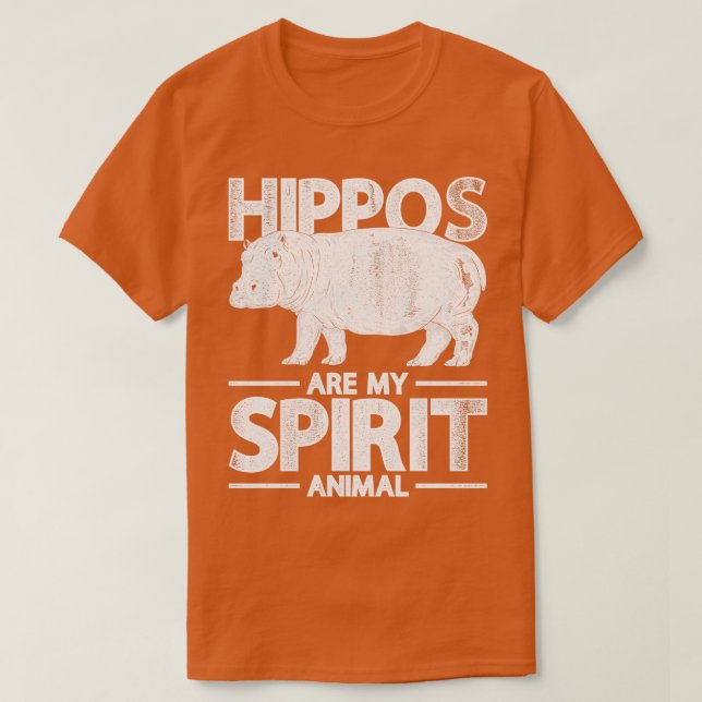 Hippos Is My Spirit Animal African Animal Hippo T-Shirt (Design Front)