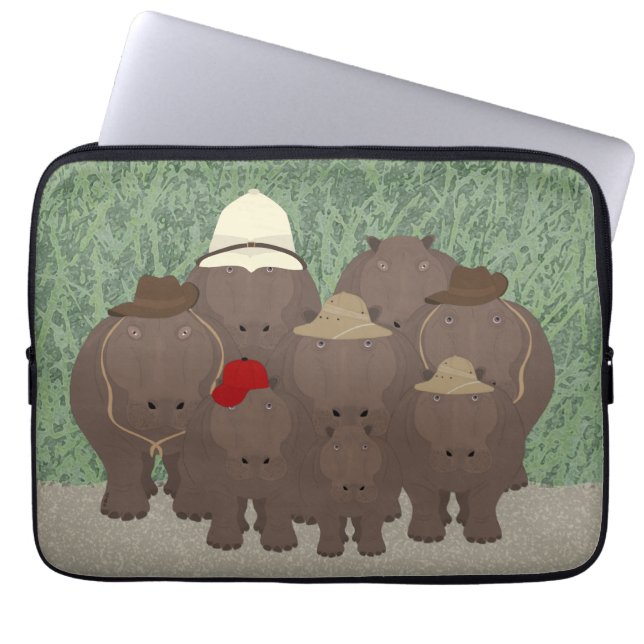 Hippos Laptop Sleeve (Front)