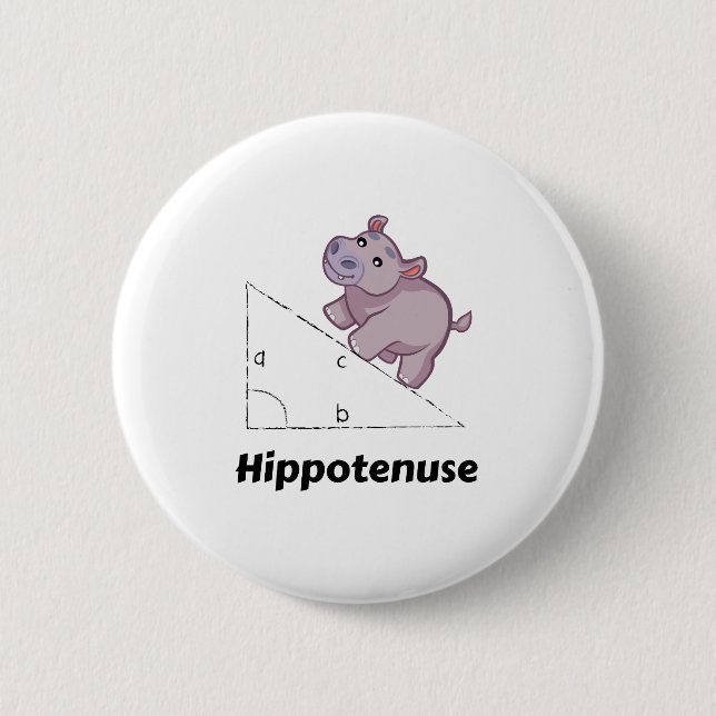 Hippotenuse Funny Math 6 Cm Round Badge (Front)