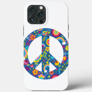 Hippy 60s Boho Peace Sign iPhone 13 Pro Max Case