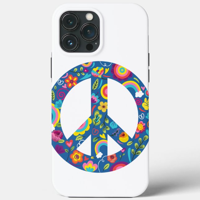 Hippy 60s Boho Peace Sign Case-Mate iPhone Case (Back)
