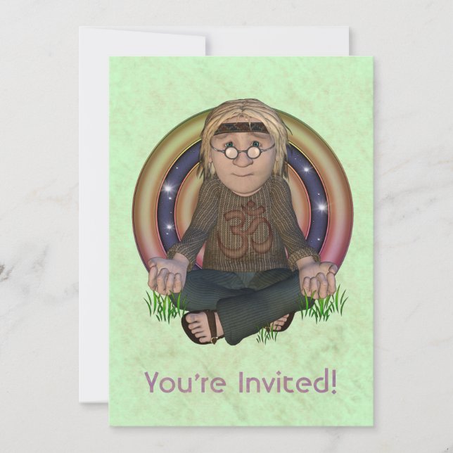 Hippy 60's Large Party Invitation (Front)