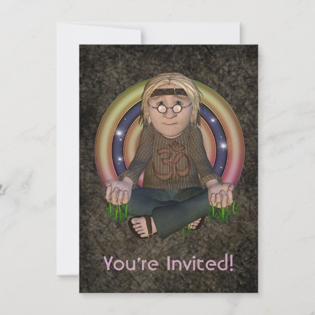 Hippy 60's Medium Party Invitation (Front)