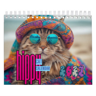 Hippy Cat Calendar, Cat Calendar