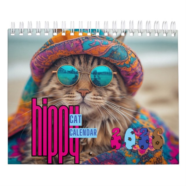 Hippy Cat Calendar, Cat Calendar (Cover)