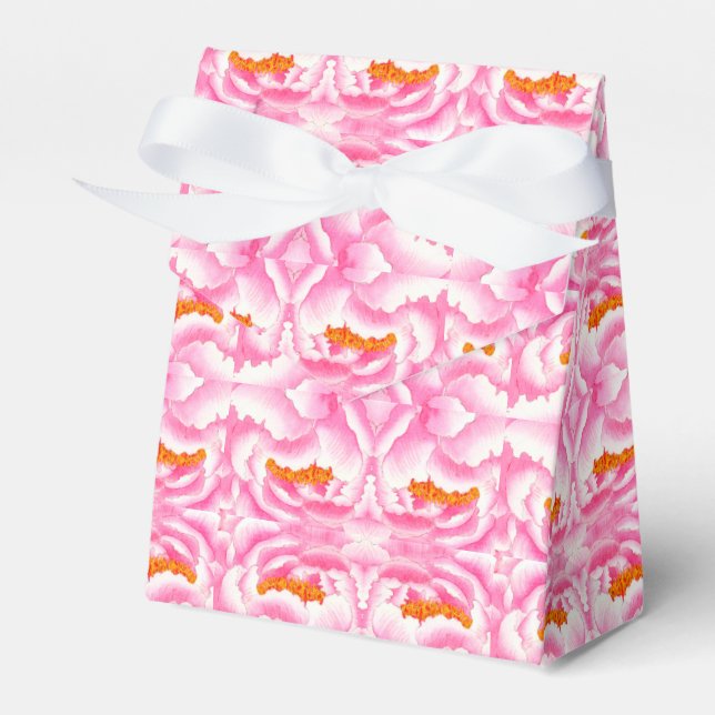 Hippy Chic Pink and Orange Tie-Dye  Favour Box (Front Side)