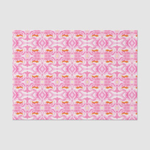 Hippy Chic Pink and Orange Tie-Dye Pattern  Tissue Paper