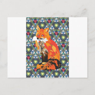 Hippy Fox Postcard