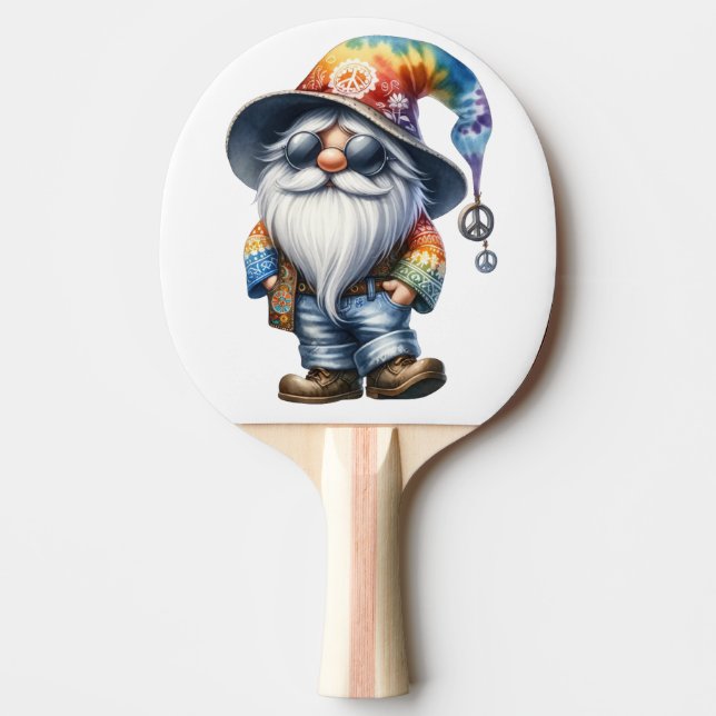 Hippy Gnome Ping Pong Paddle (Front)
