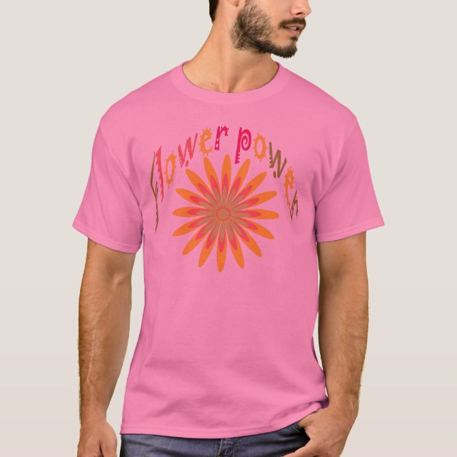 Hippy groovy Flower Power T-Shirt (Front)