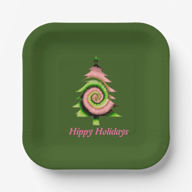 Hippy Holiday Paper Plate (Front)