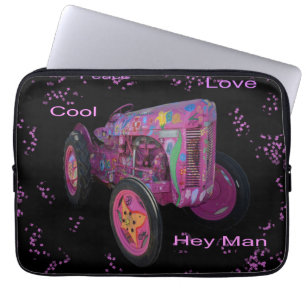 Hippy_Love_Tractor,_13_inch_Laptop_Sleeve Laptop Sleeve