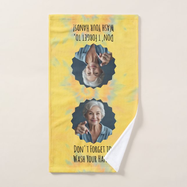 Hippy Mum, Wash your hands Hand Towel (Hand Towel)