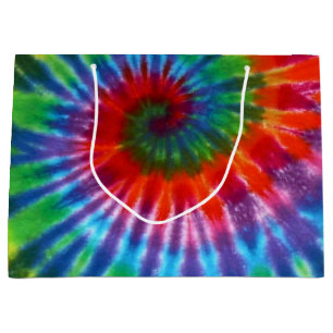 Hippy Peace Retro 60s Tie Dye Large Gift Bag