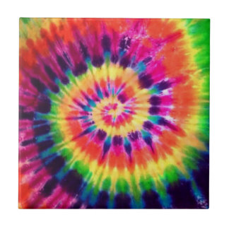 Hippy Peace Retro 60s Tie Dye Tile