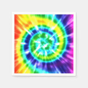 Hippy Peace Retro Tie Dye Colourful Boho Napkin