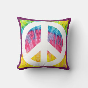 Hippy peace sign Cushion
