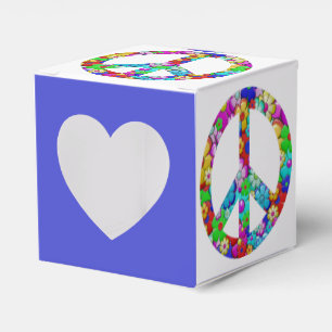 Hippy peace sign favour box
