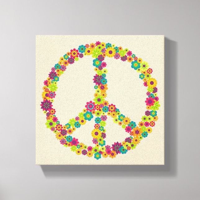 Hippy peace sign flowers (Front)