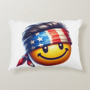 Hippy Smiley Face Decorative Cushion