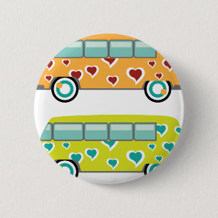 Hippy Van 6 Cm Round Badge