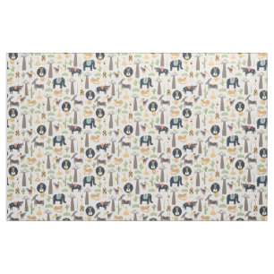 Hippy Wild African Animals Seamless Pattern Fabric