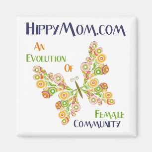 HippyMom Square Magnet