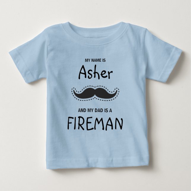 Hipster and Boho design with a Mustache in Black Baby T-Shirt (Front)