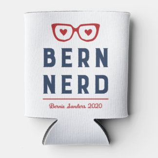 Hipster Bern Nerd | Funny Bernie Sanders 2020 Can Cooler