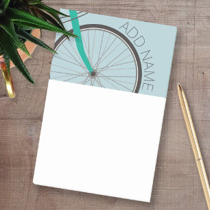 Hipster Bicycle Wheel with Custom Name Post-it Notes