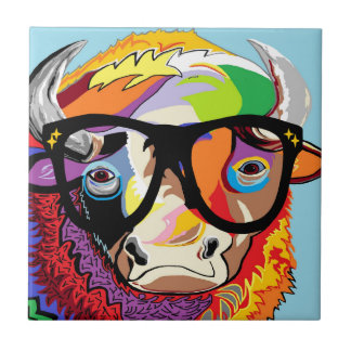 Hipster Bison "Buffalo" Tile