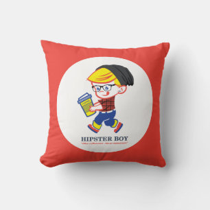 Hipster Boy - Parody illustration - Cushion