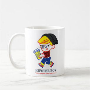 Hipster Boy - Parody illustration T-Shirt Coffee Mug