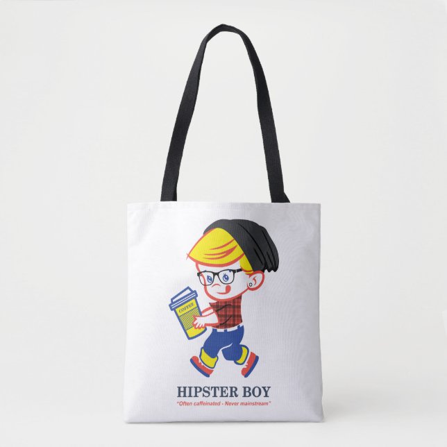 Hipster Boy - Parody illustration Tote Bag (Front)