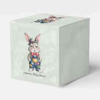 Hipster Bunny Boy Baby Shower Favour Box